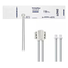 Welch Allyn FlexiPort Disposable Blood Pressure Cuff; Size-11L Adult Long, 2-Tubes, Male Screw Connectors; 20/pack. MFID: SOFT-11L-2SC